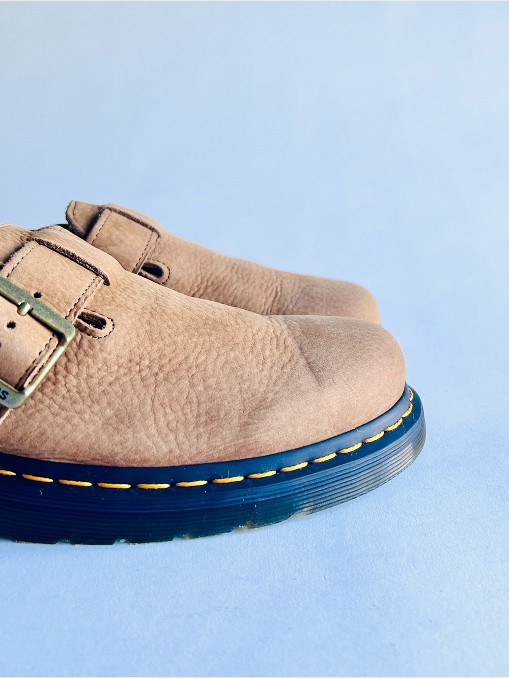 Men’s Dr. Martens Jorge II Tan Leather Suede Close Toe Clogs Sandals size 9 - Picture 4 of 15